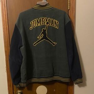 Jumpman Olive and Navy Varsity Jacket